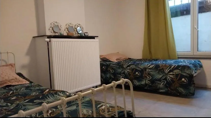 Chambre Deux Lits Celibataires Sous -Sol Cle Ancien Brussels Belgium